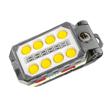 De mano Plegable COB Linterna Doble Mecha USB Recargable Spotlight Regalo para los Amigos y la Familia HEE889