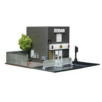 1:64 plazas de Garaje Diorama Modelo de tienda de BRICOLAJE para el Edificio de la Calle de casa de Muñecas de la Decoración de la Escena del Diseño de Props Edificio de Arquitectura