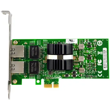 PCI Express Tarjeta de Red 82576 EB/GB de Doble Puerto PCIE X1 Gigabit Ethernet 10/100/1000Mbps Adaptador de LAN Controlador con Cable E1G42ET