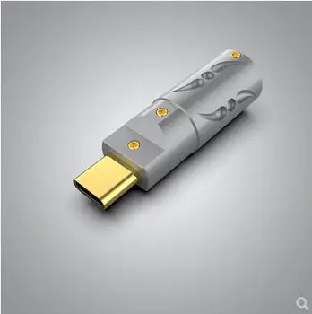 1PCS/4PCS de Vyborg, VT08 de la fiebre del oro-plateado Tipo-C enchufe de carga USB 3.1 cable de datos de BRICOLAJE de soldadura de enchufe