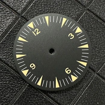 Ver los Accesorios de color Negro/Azul Estéril Diales con Luminoso 31mm Reloj de Marcación para NH35 NH36 NH70 4R 7S Movimiento, Ajuste las 3 de la tarde