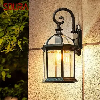 SOURA al aire libre, lámparas de pared Lámparas de Pared LED de Luz Clásica Impermeable para el Hogar Balcón Decoración