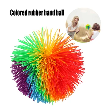 6 cm 9 cm de colores de Goma Cable de la Bola de Juguetes para los Niños Anti-Estrés Elástico de la Pelota de los Niños de la Novedad Juguetes Divertidos de Goma Pelota de Juguete