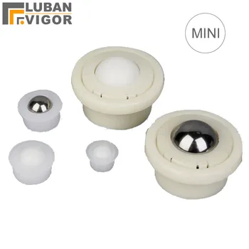Miniatura de nylon universal de bola de cojinete de rueda NL-8H Plásticos de Ingeniería Ácido alcalino de la resistencia Anti-corrosión de Transferencia de bola