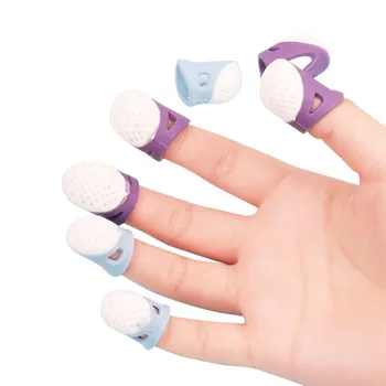 DIY dedal de silicona anti-stick dedo cubrir dedal de la mano con punto de cruz, costura accesorios anti-slip de protección de los dedos dedal