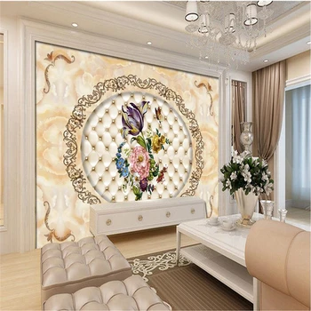 beibehang de encargo de la foto de fondo de pantalla 3D murales de mármol de lujo suave paquete de estilo Europeo de fondo de la pared de papel de parede de papel de pared