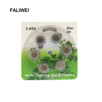 6PCS/LOT FALIWEI A13 PR48 de Zinc-Aire 1.45 V para audífono Baterías de celda de moneda de la mejor calidad