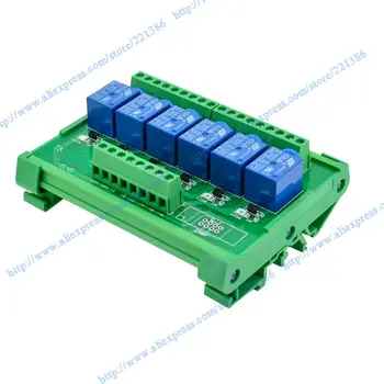 4 canales de 6V 10A Módulo de Relé del controlador de la junta de salida del amplificador de la junta de PLC de la junta de módulo de Relé para montaje en carril DIN de la PNP