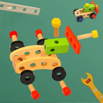 La perforación del Tornillo Juego de Pretender Establecer Reparación de Tuerca Combinación Desmontaje de la Asamblea de la caja de herramientas de Bebé de las Manos-en la Educación de Niños Juguetes