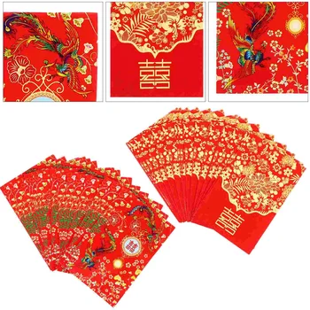 Rojo El Dinero De Los Sobres De Boda Chino Paquetes De Sobres De La Suerte De Caja De Regalo Paquete De Hong Bao Hongbao Año De Bolsillo Nueva Novia Festivo Mini