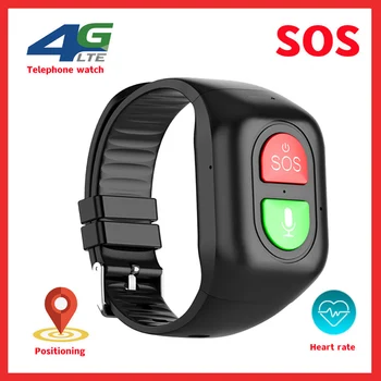 SOS Una Tecla de Llamada de Teléfono 4G Reloj Anti-errante Tracker Deportes Podómetro de la Pulsera de la Frecuencia Cardíaca Sangre Monitor de Ancianos GPS Tracker
