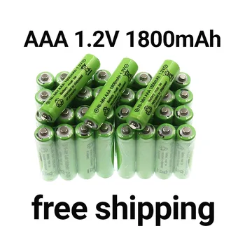 AAA Baterías Recargables de Ni-Mh 1.2 V Nieuwe 100% Aaa 1800 Mah 1.2 V Recargables 2A Batería+compras Libres de