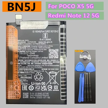 Nueva 5000mAh/4900 mah BN5J Batería Original Para POCO X5 5G ,para Xiaomi Redmi Nota 12 5G de las Baterías para Teléfono Móviles +Herramientas