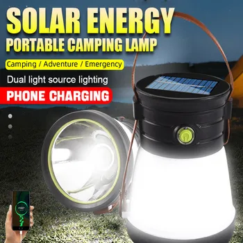 Nueva Multifuncional Camping Lámpara al aire libre Tienda de campaña Portátil de Luz USB Solar Portátil Recargable Luces de Emergencia en el Hogar de Camping
