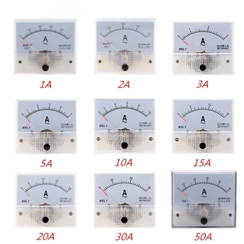 Compacto Amperímetro Analógico APLICACIONES de medición de Corriente Medidor de Tipo de Marcación Actual de la Herramienta de Prueba de la Nave de descenso