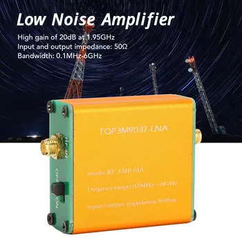 0.1 MHz‑6 ghz Banda Completa Amplificador de Bajo Ruido Profesional de 20dB de Alta Ganancia LNA de Potencia de RF Preamplificador Módulo HT
