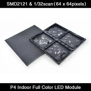 P4 HD Interiores a todo Color SMD RGB LED Signo 256x256mm Pantalla LED de la Matriz Módulo de 64 x 64 Píxeles de Alta Resolución de 1/32 de Escaneo HUB75E