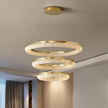 Araña de luces de Led de Luz de cristal de lujo sala de estar moderna simple diseñador creativo restaurante villa de la isla decorativa de la Lámpara Colgante