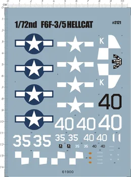 Detalle Hasta 1/72 WW II F6F-3 F6F-5 Hellcat con base en portaaviones de Combate Modelo de Kit de Calcas