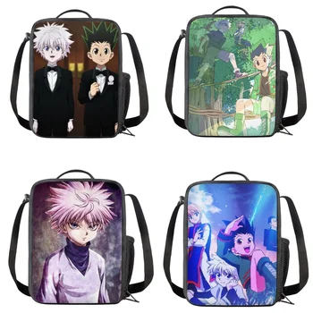 Caja de almuerzo de los Contenedores de dibujos animados Anime de Hunter x Hunter Portable Lunchbags para la Escuela Aislada de los Niños de Kindergarten de Bolsas de Almuerzo