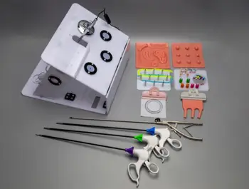 La enseñanza de la cirugía laparoscópica de la simulación instrumento, dispositivo de entrenamiento de la aguja titular de la cámara de Sutura práctica