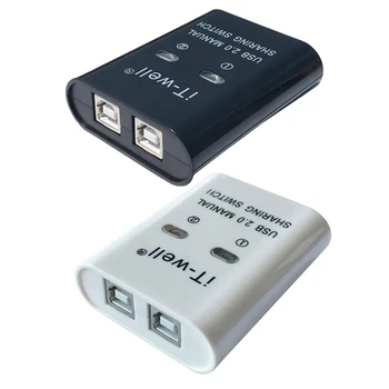 USB Interruptor Selector de KVM Concentrador Adaptador de 2 PC Compartiendo 1 USB de la Impresora a Compartir Dispositivos