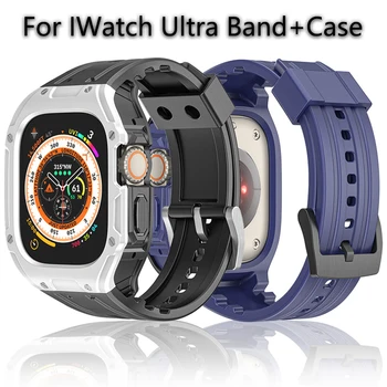Caso+correa para el Apple Watch Banda Ultra2 49mm Modificación Kit de TPU Caso el Deporte de la Correa de Goma para el Iwatch de la Serie Ultra 49mm Pulsera