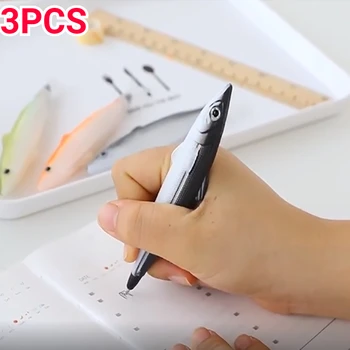 3pcs Creativa Forma de Pescado Bolígrafo Novedad de dibujos animados de Papelería Océano Firma Regalo Pluma para Escribir la Oficina de la Escuela Proveedores