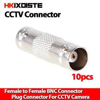 10pcs BNC hembra a Hembra en línea Acoplador Coaxial BNC Conector Extensor para Cámara CCTV de la Seguridad del Sistema de Video Vigilancia