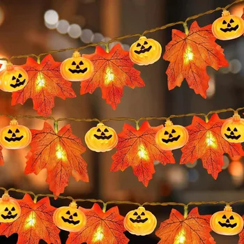 10/20/30/40Leds Halloween LED Cadena de Luces Portátiles de Calabaza Fantasma Esqueletos de las Luces para el Hogar Barra de la Fiesta de Halloween Decoración de Suministros.