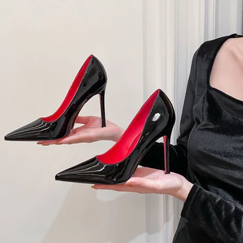 Clásico Zapatos Rojos De Tacón Alto De Lujo Diseñador De Las Mujeres Sandalias Sexy Señaló Bombas De Verano De Las Señoras Sandalias En Oferta Zapatillas Mujer
