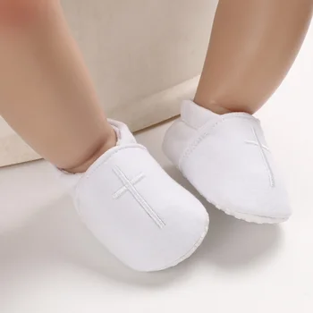 La primavera y el Otoño Nuevo Bebé Zapatos de Suela Suave Cómodo Bebé Zapatos para Caminar Color Sólido Material de Algodón Transpirable Zapatos de Niño