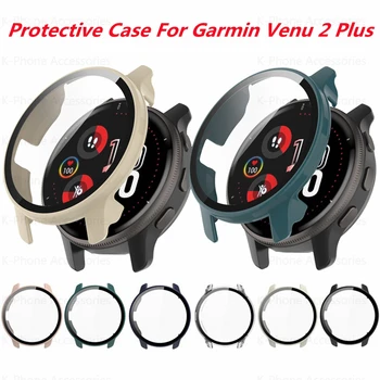 Protector de pantalla de Caso Para Garmin Venu 2 2S Plus de Cobertura Completa de Vidrio Smartwatch PC Cubierta de Protección Para Garmin Venu2 Plus Shell
