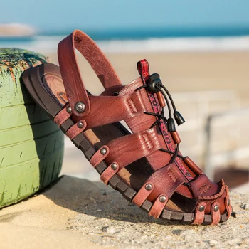 Los Zapatos de los hombres de Verano al aire libre de Gran Tamaño de los Hombres Sandalias de Playa de los Hombres de la Moda de las Sandalias Zapatillas Slip on de Trekking Calzado de Gran Tamaño 38-47