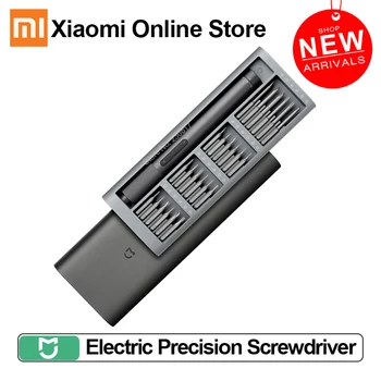 Xiaomi Mijia Eléctrico Destornillador de Precisión Kit de 24 en 1 Sola Rueda de Control de Torque de Tipo C, Recargable Magnético caja de Aluminio