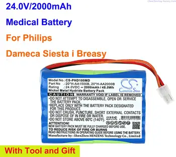 GreenBattey 2000mAh de la Batería 20*H-AA1500B, 20*H-AA2000B para Philips Dameca Siesta me Breasy