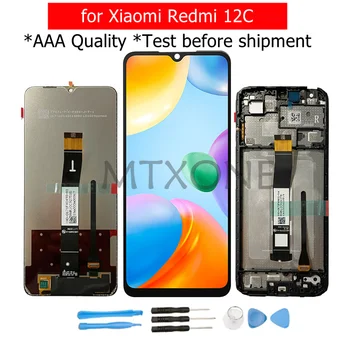 Original para el Xiaomi Redmi 12C de la Pantalla LCD con el Marco de la Pantalla Táctil Digitalizador Asamblea de Pantalla LCD de las Piezas de Reparación