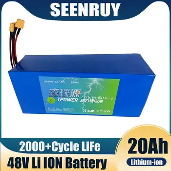 SEENRUY Batería de Litio 48.1 V 20Ah Li-ion (BMS para Citycoco Scooter, Bicicleta, Patineta Proporcionar 54.6 V Cargador