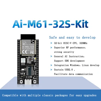 Ai-M61-32S kit de Ai-xinker WiFi6 Bluetooth BLE5.3 combo módulo BL618 chip Ai-M61-32S la junta de desarrollo de WiFi-6 WiFi 6 Ai-M61-32S