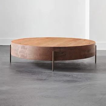 De madera maciza de estilo sencillo y moderno circular Nórdicos mesa de café, sala de estar, pequeña unidad, mesa redonda, de la casa modelo de muebles de la sala