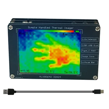 Mini Smart mira infrarroja ptz cámara de imagen térmica de la cámara termográfica MLX90640 de Imagen térmica