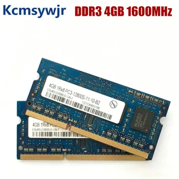 ELPIDA conjunto de chips de 4GB 1Rx8 PC3 PC3L 12800S DDR3 1600 mhz de 4 gb de la Memoria Portátil Notebook Módulo SODIMM memoria RAM