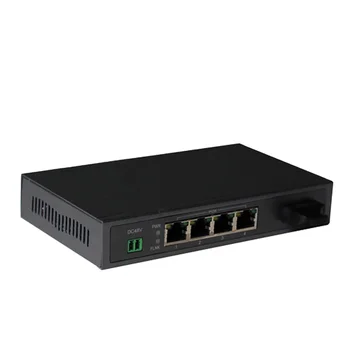PoE Switch 10 100 1000 METROS de la Fibra del Gigabit De Cobre en la Web gestionados Poder Sobre el Interruptor de Ethernet