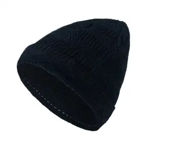 120pcs/lot nueva moda de invierno cálido punto a través de la forma beanie hat cap