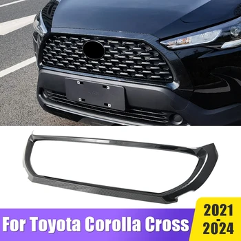 Para el Toyota Corolla Cruz XG10 2021 2022 2023 Coche Híbrido Medio de la Malla Modificada de la Malla de la Parrilla Delantera Tira de ajuste Pegatinas Accesorios