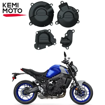 Accesorios de la motocicleta del Motor de la Cubierta de Protección de la caja Negra Para YAMAHA MT-09 FZ-09 TRACER SCRAMBLER 2021 2022 2023 XSR900 2023