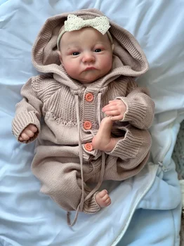 19inch Ya Pintado Terminado de Reborn Baby Doll Levi Despierto Bebé Recién nacido Tamaño de la 3D de la Piel Visible de las Venas de la Colección de Arte de la Muñeca Bebe
