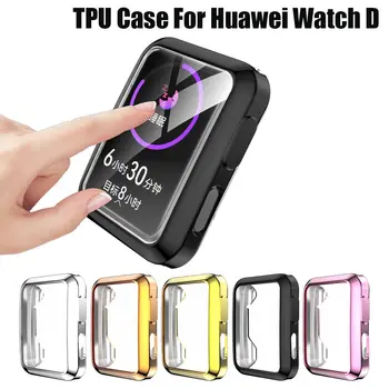 Tapa Para Huawei Watch D Caso Smartwatch Plateado Accesorios TPU de Parachoques Todos-Alrededor de Protector de Pantalla Huawei Reloj ajuste nuevo Caso