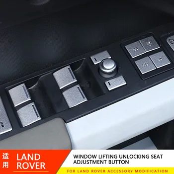 Coche de elevador de Ventana Desbloquear el asiento de ajuste Botón Decorativos adhesivos Para 2020-2023 Land rover defender 110 accesorios del coche