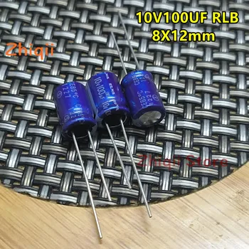 20pcs/50pcs 10v 100uF ELNA RLB 10V100UF 8x12mm de Audio condensador de 100uF 10V 85 grados conchas Azules originales de la